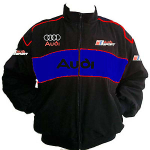 Audi Sport Racing Jacket Black and Royal Blue