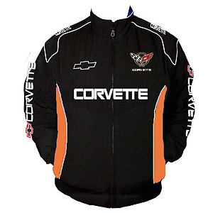 Corvette C5 Racing Jacket Black and Orange
