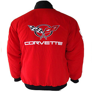 Corvette C5 Racing Jacket Red with Black