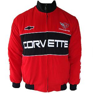 Corvette C5 Racing Jacket Red with Black