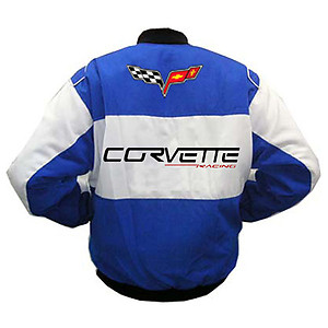 Corvette C6 Racing Jacket White and Blue