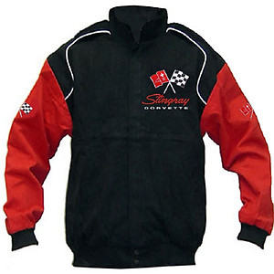 Corvette C2 Racing Jacket Black and Red