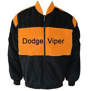 Dodge Viper Racing Jacket Black and Orange
