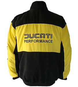 Ducati Motorcycle Jacket Coat Black & Yellow