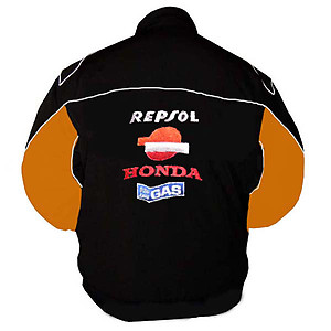 Honda Repsol Racing Jacket Black with Orange