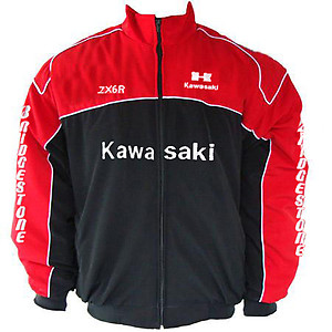 Kawasaki Motorcycle Jacket Red and Black