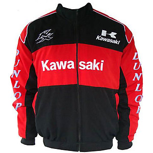 Kawasaki KX Motorcycle Jacket Black and Red