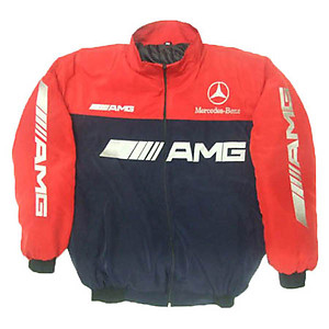 Mercedes Benz AMG Racing Jacket, Dark Blue & Red