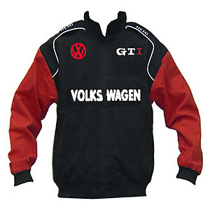 VW Volkswagen GTI Racing Jacket Black and Red