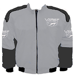 Viper Fangs Racing Jacket Light Gray and Dark Gray