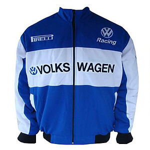 VW Volkswagen Racing Jacket Blue and White
