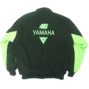 Yamaha Motorcycle Jacket Black and Light Green