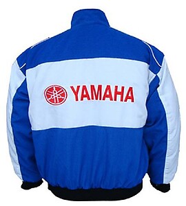 Yamaha Motorcycle Jacket Blue and White