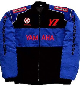 Yamaha YZ Motorcycle Jacket Black and Blue