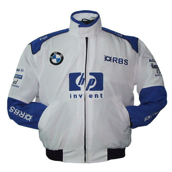 Race Car Jackets Bmw Rbs F1 Racing Jacket White And Royal Blue