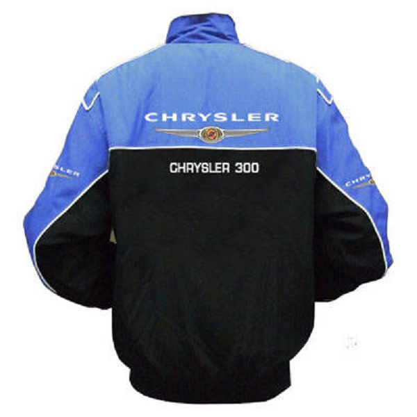 Race Car Jackets. Chrysler 300 Racing Jacket Black and Royal Blue