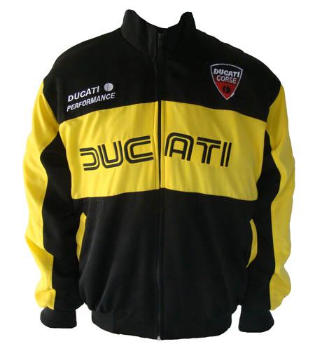 Ducati Motorcycle Jacket Coat Black & Yellow