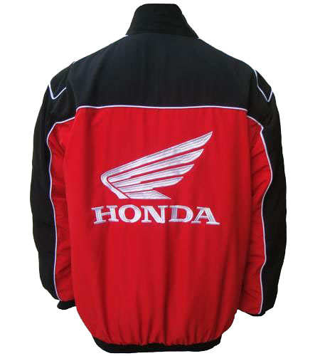 Race Car Jackets. Honda Racing Jacket Black and Red