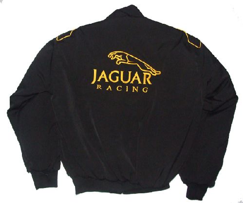 Race Car Jackets. Jaguar Lear Black Racing Jacket