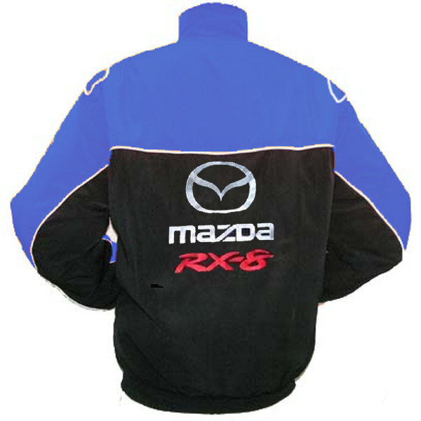 Race Car Jackets. Mazda RX-8 Racing Jacket Black and Blue