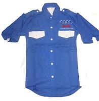 Audi Quattro Crew Shirt Royal Blue and White