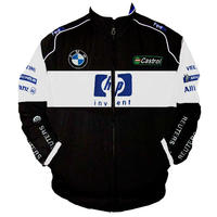 Race Car Jackets. BMW Williams Team F1 Racing Jacket Black and White