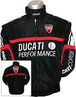 Ducati Performance Jacket Black with Red Trim