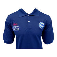 Race Car Jackets. VW Volkswagen Racing Polo Shirt Navy Blue