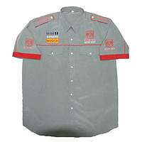 Dodge Crew Shirt Dark Gray and Red