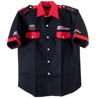 Audi Crew Shirt Black and Red