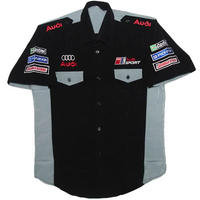 Audi Crew Shirt Black and Light Gray