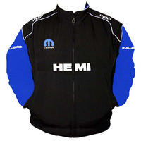 Dodge Hemi Mopar Racing Jacket Black and Royal Blue